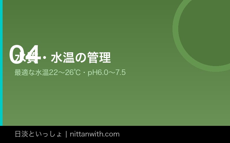 水質・水温の管理方法