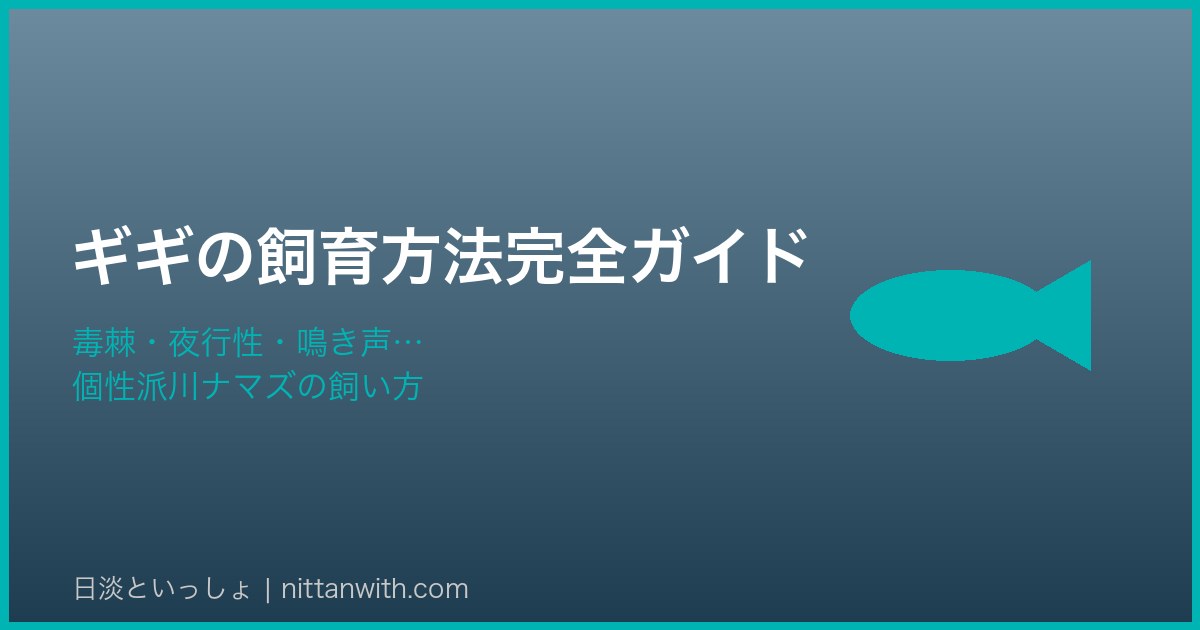ギギの飼育方法完全ガイド アイキャッチ
