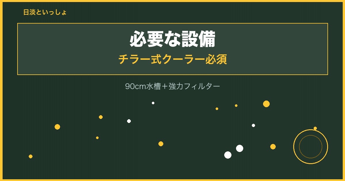 イワナ飼育に必要な設備一覧（水槽・クーラー・フィルター）