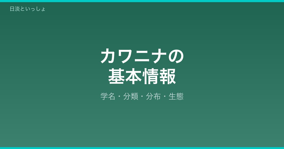 カワニナの基本情報