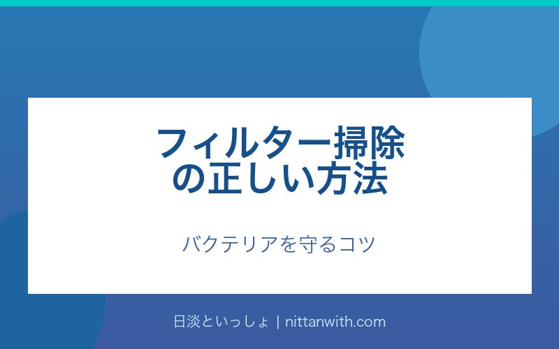 フィルター掃除の正しい方法