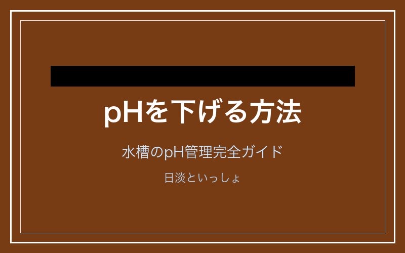 pHを下げる方法