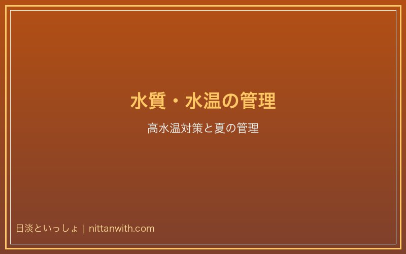 サワガニの水質・水温管理