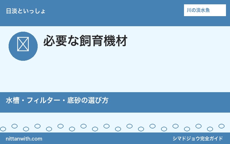 シマドジョウの飼育機材