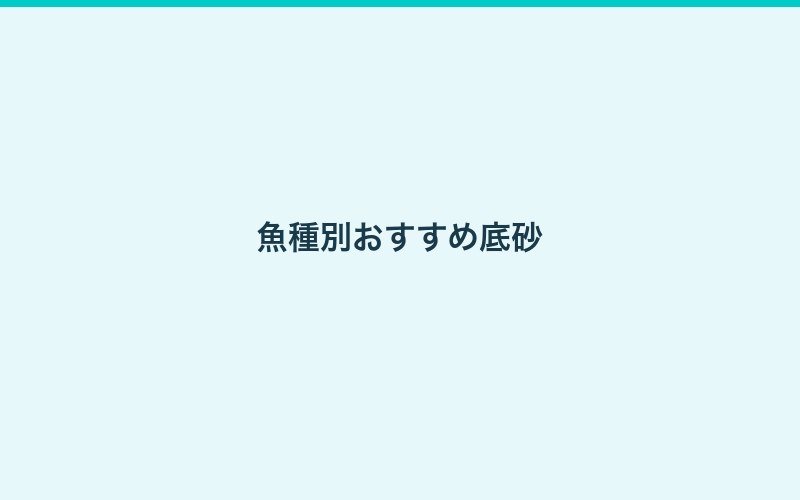 底砂の必要量と水槽サイズ別早見表