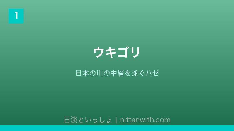 ウキゴリ - 日本の川の中層を泳ぐハゼ科の魚
