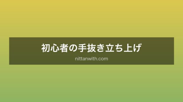 手抜き立ち上げ