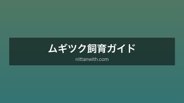ムギツク飼育