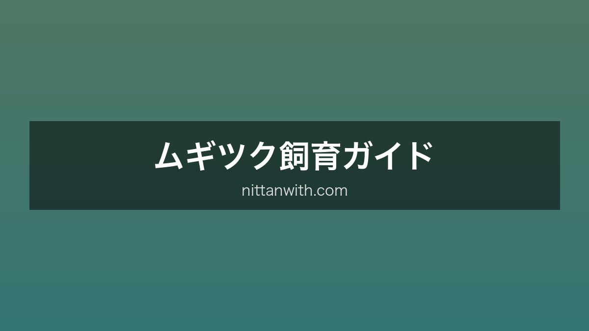 ムギツク飼育