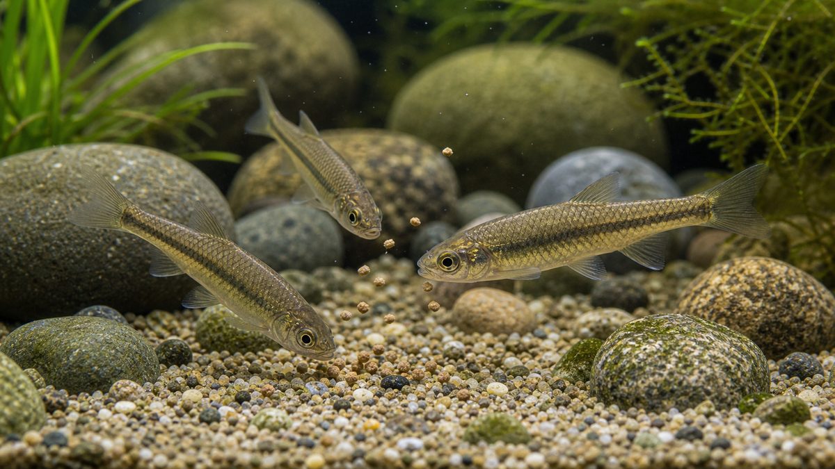 餌の与え方の要点をまとめた淡水魚飼育インフォグラフィック