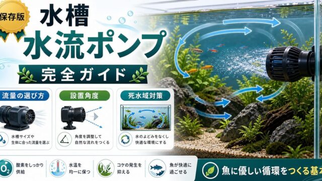 水槽水流ポンプ完全ガイド｜サーキュレーター・ウェーブメーカーの選び方の要点を伝える淡水魚記事アイキャッチ画像