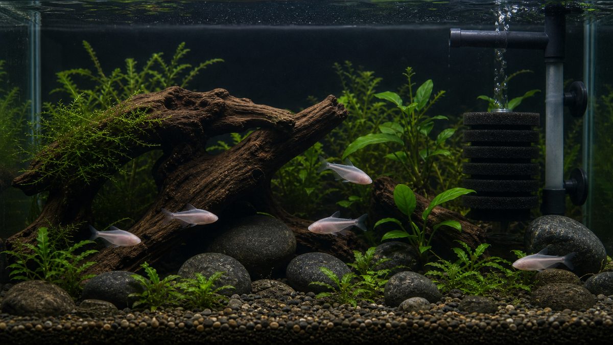 飼育に必要な機材｜シンプル装備で十分の要点をまとめた淡水魚飼育インフォグラフィック