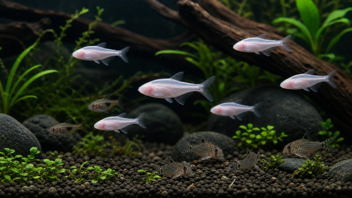 混泳について｜「寝ない魚」ゆえの注意点の要点をまとめた淡水魚飼育インフォグラフィック