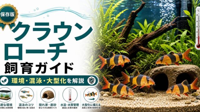 クラウンローチ飼育ガイドの要点を伝える淡水魚記事アイキャッチ画像