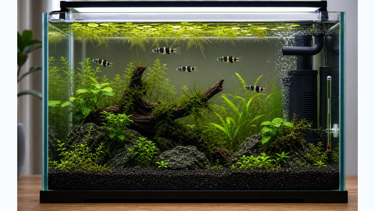 クラウンキリーの飼育方法についての要点をまとめた淡水魚飼育インフォグラフィック