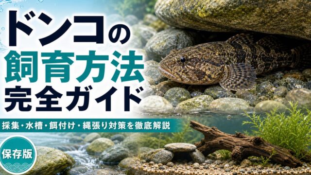 ドンコの飼育方法完全ガイド｜採集・水槽・餌付け・縄張り対策を徹底解説の要点を伝える淡水魚記事アイキャッチ画像