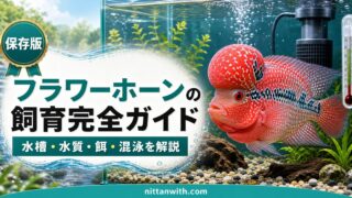 フラワーホーンの飼育完全ガイドの要点を伝える淡水魚記事アイキャッチ画像