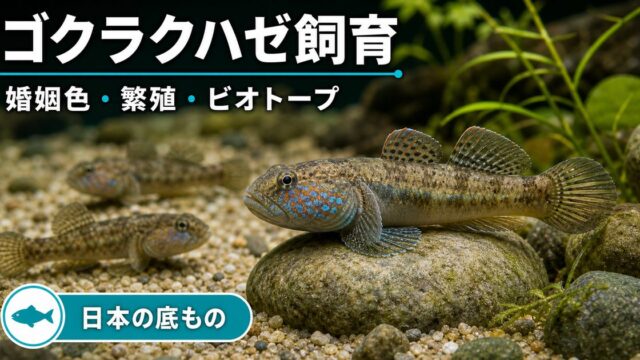 ゴクラクハゼの飼育方法完全ガイド｜婚姻色・繁殖・ビオトープまで徹底解説の要点を伝える淡水魚記事アイキャッチ画像