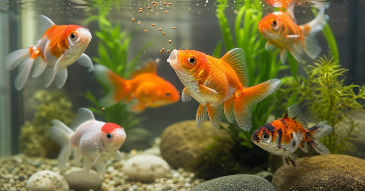 金魚の餌・給餌完全ガイド｜種類別おすすめ飼料と量の決め方の要点を伝える淡水魚記事アイキャッチ画像