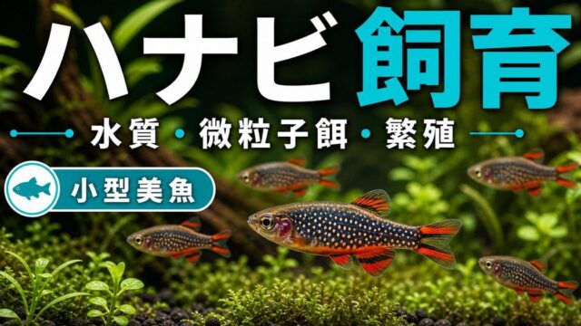 ミクロラスボラ・ハナビ飼育完全ガイド｜小型美魚の水質・餌・繁殖を徹底解説の要点を伝える淡水魚記事アイキャッチ画像