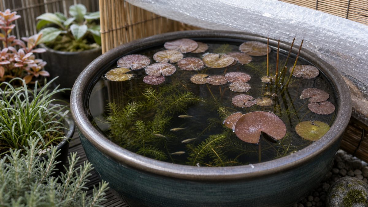 冬の管理｜越冬の方法と注意点の要点をまとめた淡水魚飼育インフォグラフィック