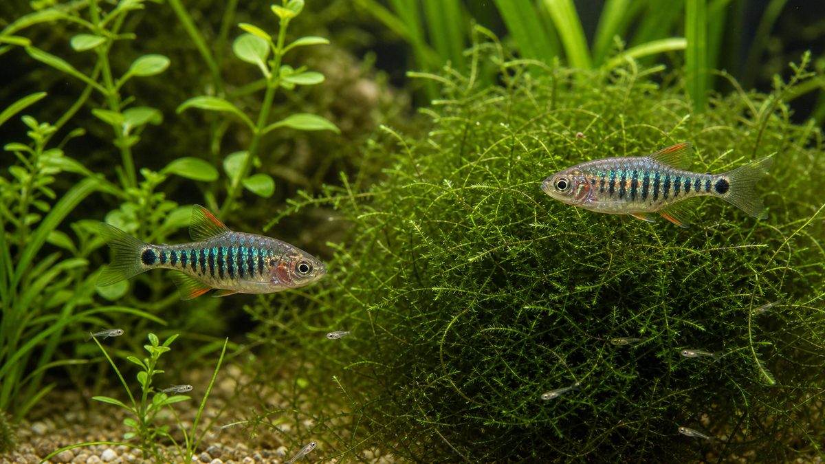ミクロラスボラ・エリスロミクロンの繁殖についての要点をまとめた淡水魚飼育インフォグラフィック