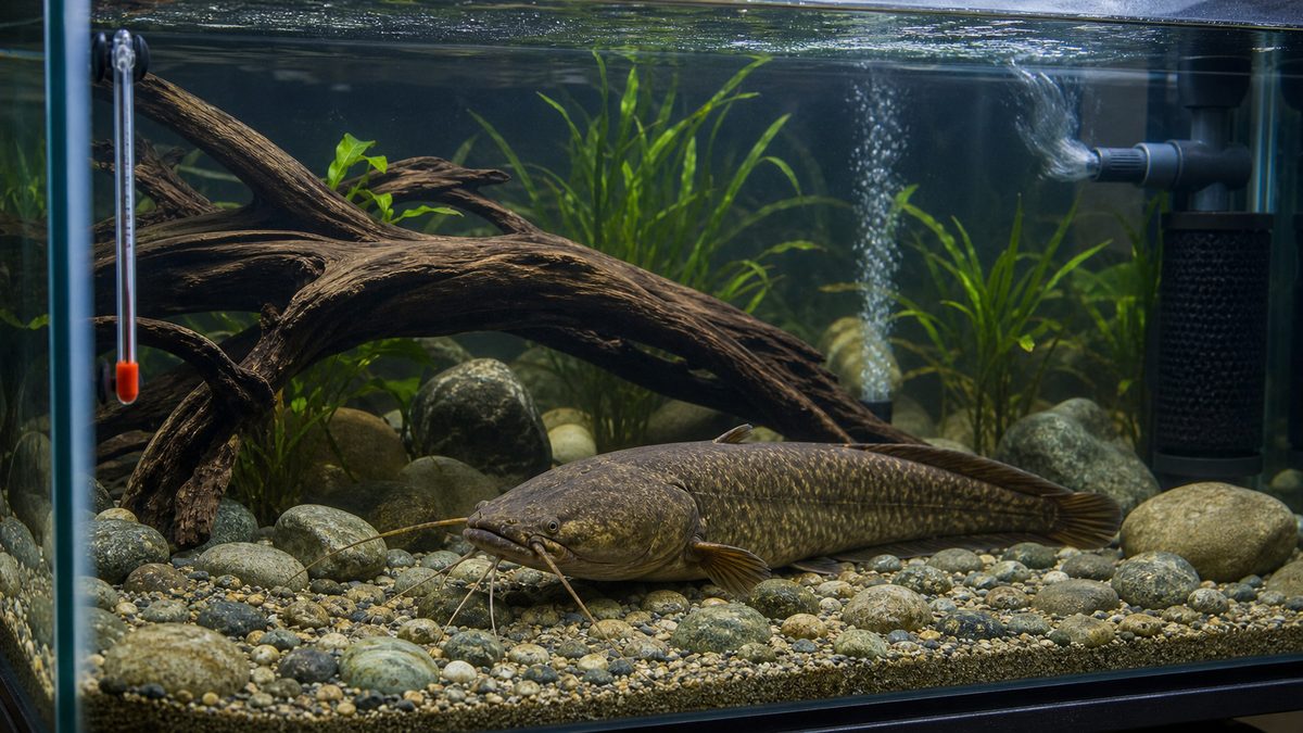 水質・水温の管理の要点をまとめた淡水魚飼育インフォグラフィック