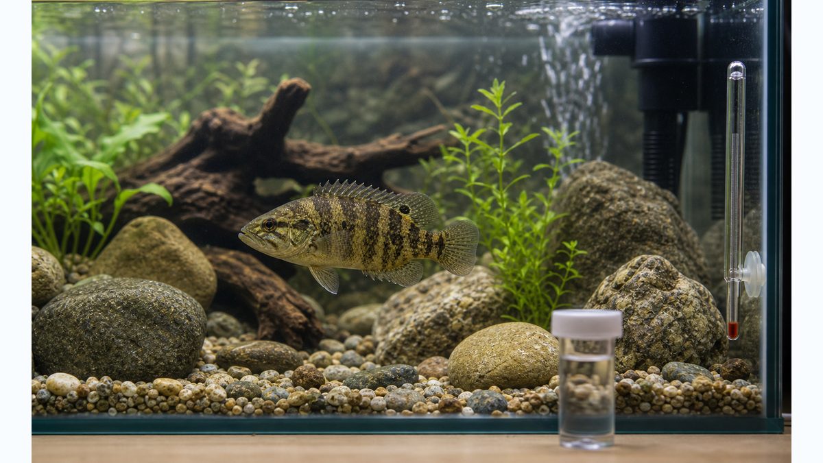 水質・水温の管理の要点をまとめた淡水魚飼育インフォグラフィック