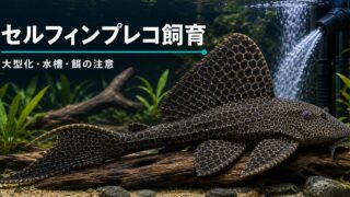 セルフィンプレコ飼育完全ガイド｜大型化する人気プレコの水槽・餌・混泳の要点を伝える淡水魚記事アイキャッチ画像
