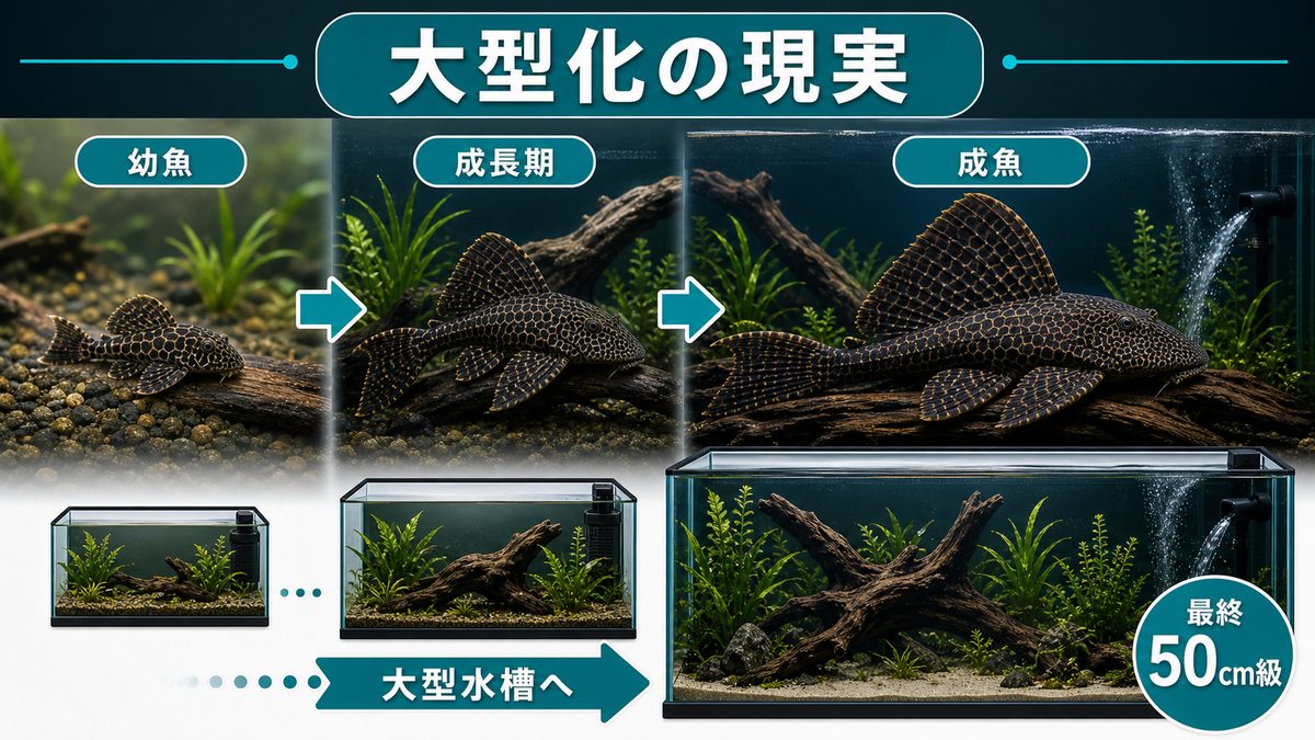 セルフィンプレコ飼育完全ガイド｜大型化する人気プレコの水槽・餌