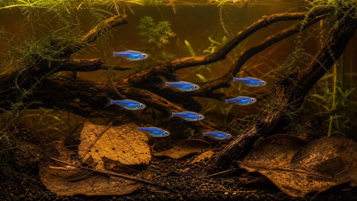 ブラックウォーター効果:マジックリーフとピートで原産地を再現の要点をまとめた淡水魚飼育インフォグラフィック