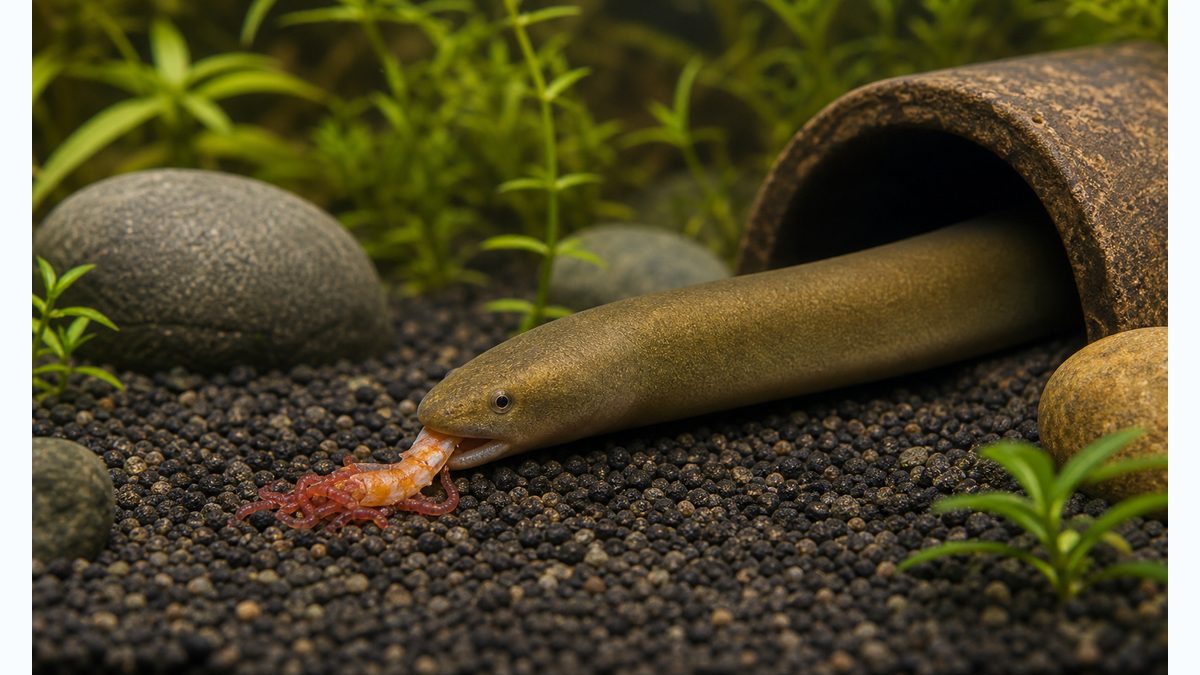 餌の与え方の要点をまとめた淡水魚飼育インフォグラフィック