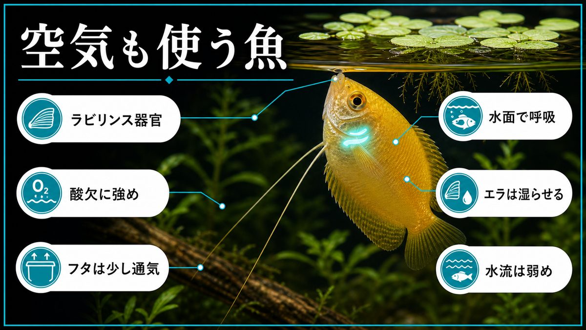 ゴールデンハニードワーフグラミーの飼い方・餌・かかりやすい病気
