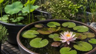 睡蓮・蓮を容器・鉢・池で育てる完全ガイド｜植え付け・肥料・開花管理の要点を伝える淡水魚記事アイキャッチ画像