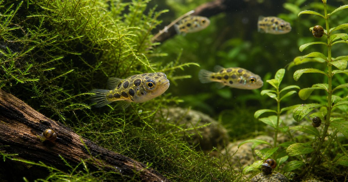 【孵化後稚魚レポート！】アベニーパファーの飼育・繁殖方法を徹底解説！【世界最小のフグ】の要点を伝える淡水魚記事アイキャッチ画像