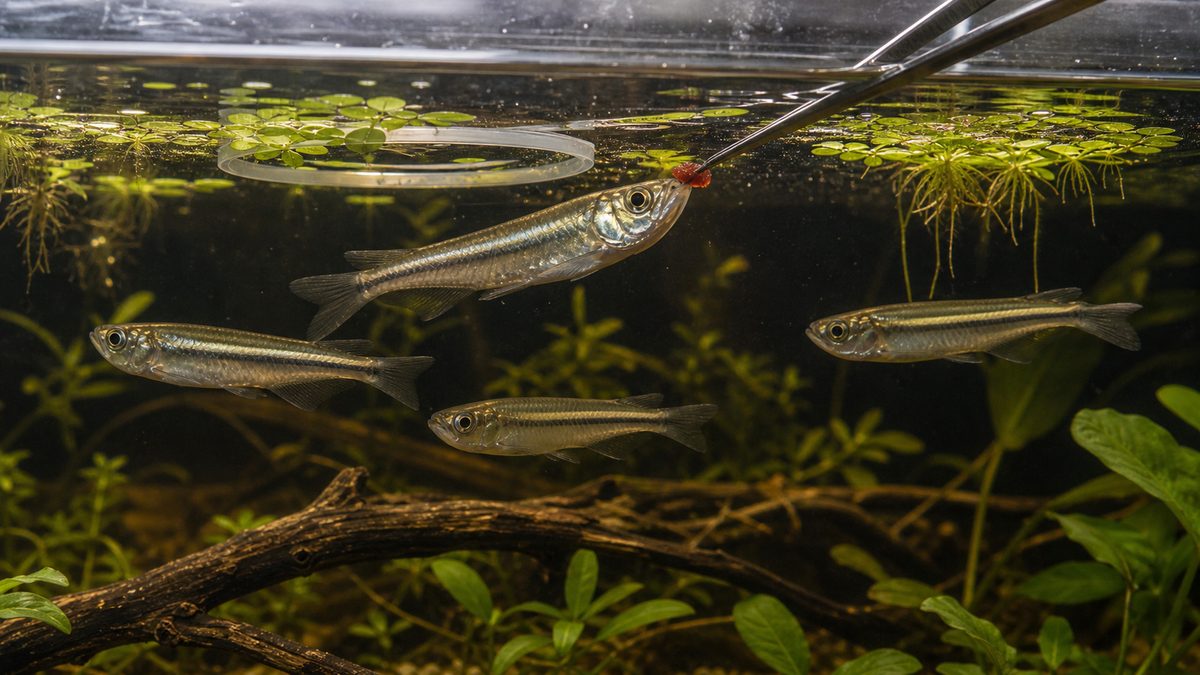 4,何を食べているの？の要点をまとめた淡水魚飼育インフォグラフィック