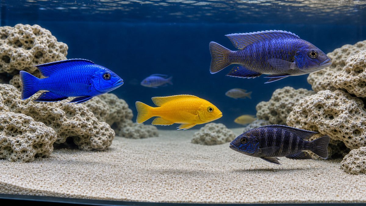 アーリーと他のマラウィ湖シクリッドを比較する画像