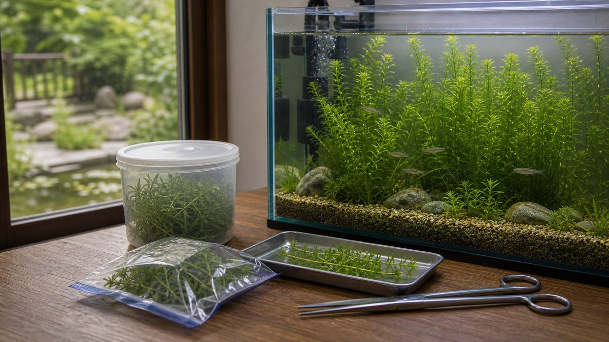 アナカリスを屋外へ放出せず処分管理するためのイメージ