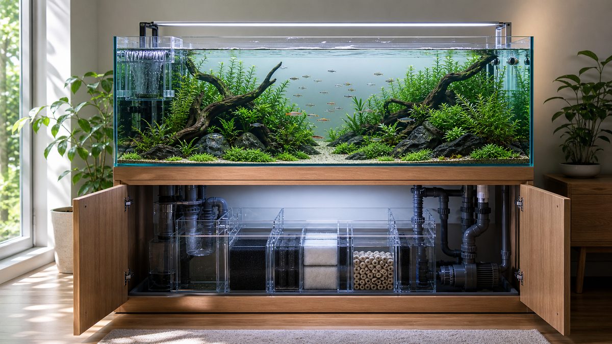 安定したオーバーフロー水槽とサンプろ過のまとめイメージ