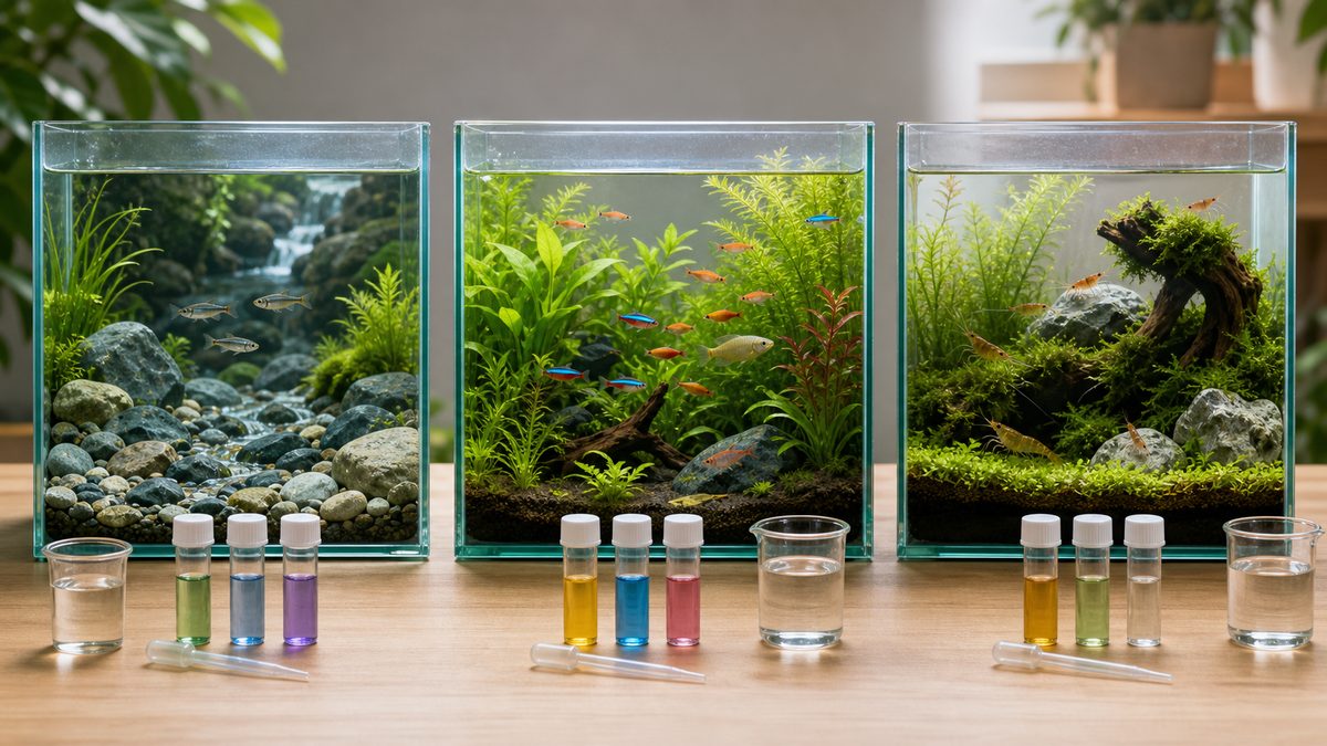 魚種別の理想水質 ― あなたの水槽に最適な値は？の要点をまとめた淡水魚飼育インフォグラフィック