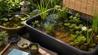 ビオトープの作り方完全ガイド｜容器・水草・生体選び・立ち上げ・季節管理を徹底解説の要点を伝える淡水魚記事アイキャッチ画像