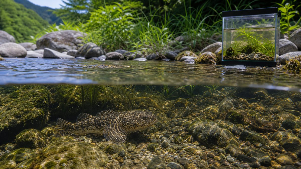 清流の石底に暮らすドンコと自然環境