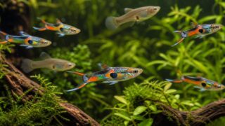 水草水槽を泳ぐエンドラーズ・ライブベアラーの飼育ガイド用アイキャッチ画像
