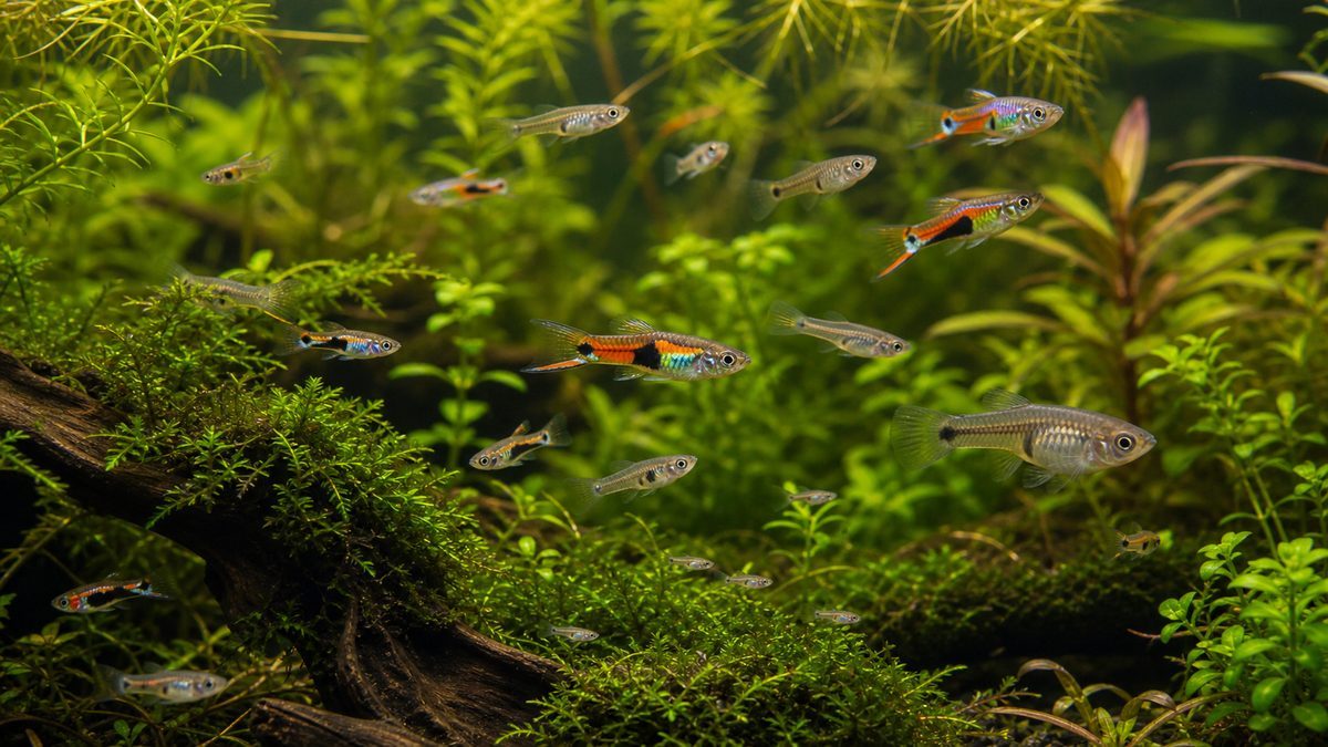 エンドラーズとの暮らしをまとめる水草水槽の画像