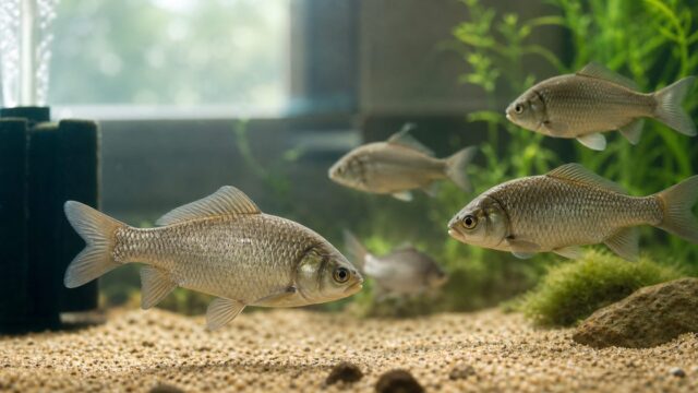 フナの飼育完全ガイド｜種類・水槽サイズ・混泳・繁殖まで徹底解説の要点を伝える淡水魚記事アイキャッチ画像