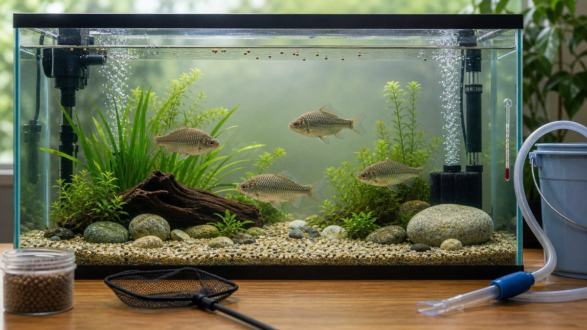 フナ水槽の水換えとろ過管理で失敗対策を示す画像