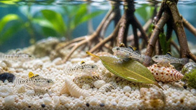 ゴマハゼ飼育完全ガイド｜世界最小クラスの小さな魚の水槽・餌・汽水管理の要点を伝える淡水魚記事アイキャッチ画像