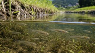 日本のメダカの種類完全ガイド【キタノメダカ・ミナミメダカの違いと野生メダカの現状】の要点を伝える淡水魚記事アイキャッチ画像