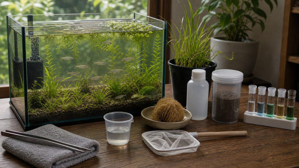 おすすめ商品の要点をまとめた淡水魚飼育インフォグラフィック