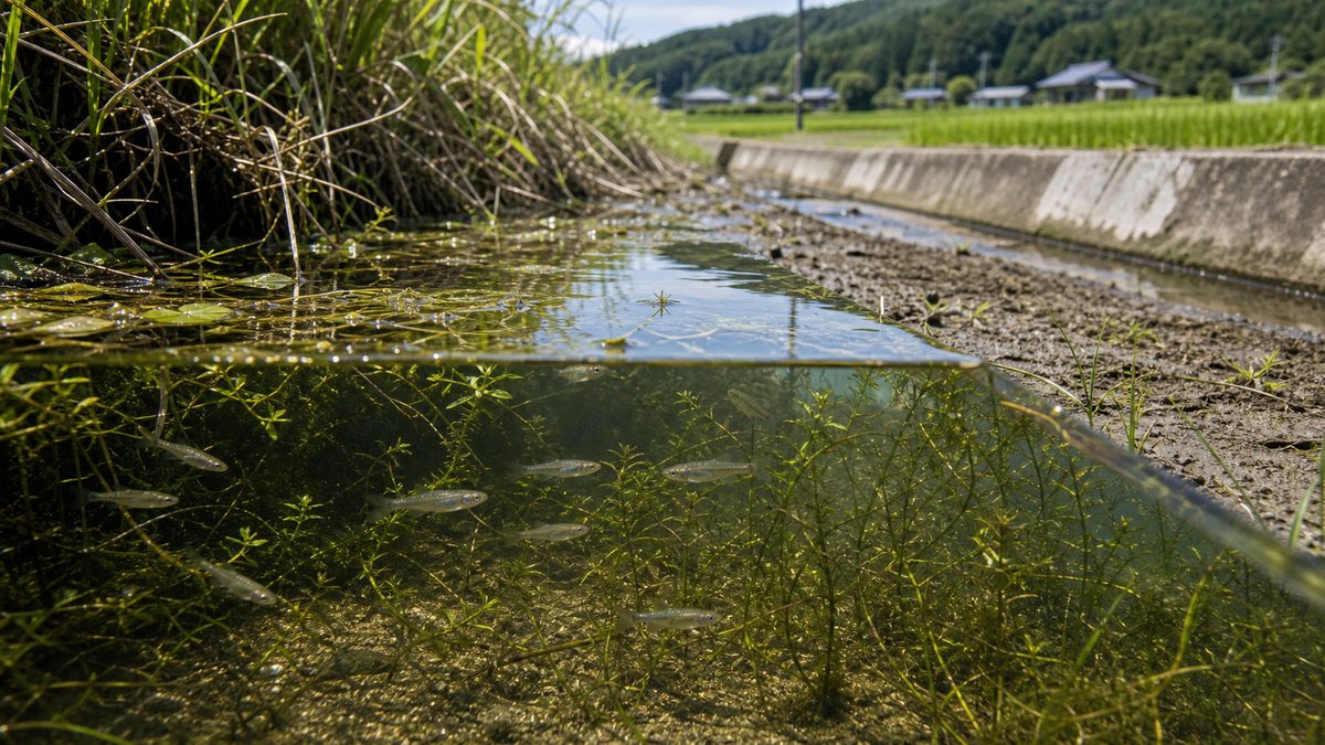 野生メダカの絶滅危惧の現状の要点をまとめた淡水魚飼育インフォグラフィック